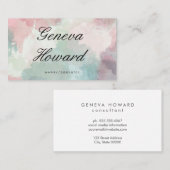硬化性フォント | 水彩背景 名刺 (正面/裏面)