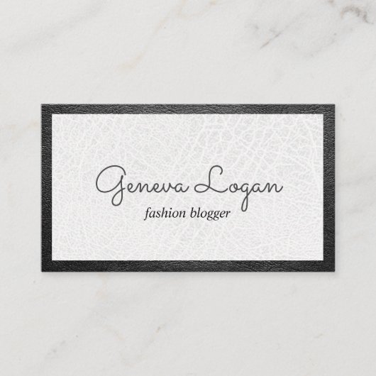 硬化性フォント | 革縁ど 名刺 (正面)