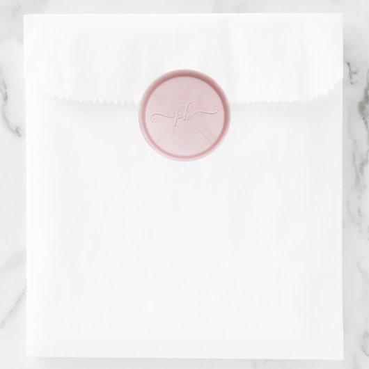 硬化性モノグラム赤面金属ワックスシール ラウンドシール (バッグ)