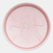 硬化性モノグラム赤面金属ワックスシール ラウンドシール (正面)