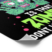 硬化症おもしろいゾンビが私の脳を望まない ポスター (角)