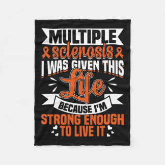 硬化症の生活は十分に強いMs認識度リボン フリースブランケット