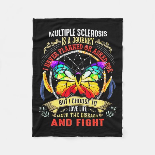硬化症は旅 – 多発性硬化症 フリースブランケット (正面)