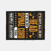 硬化症引用文Ms硬化症認識度 フリースブランケット (正面(横))