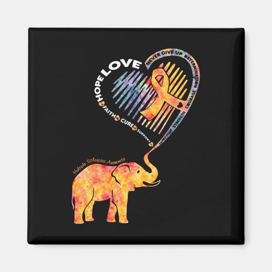 硬化症認識度信仰希望ラブサポート マグネット (正面)