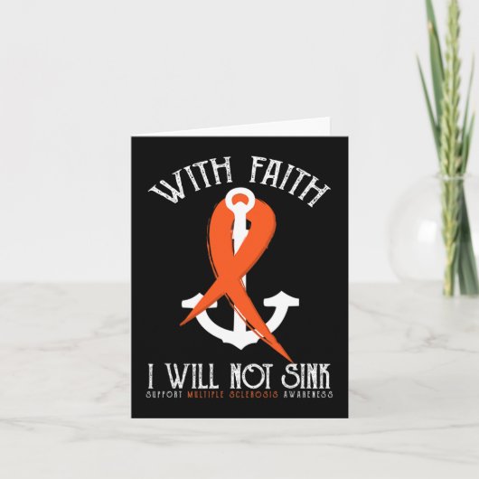 硬化症認識度 – 信仰と私はTeeをシンクしない カード (正面)