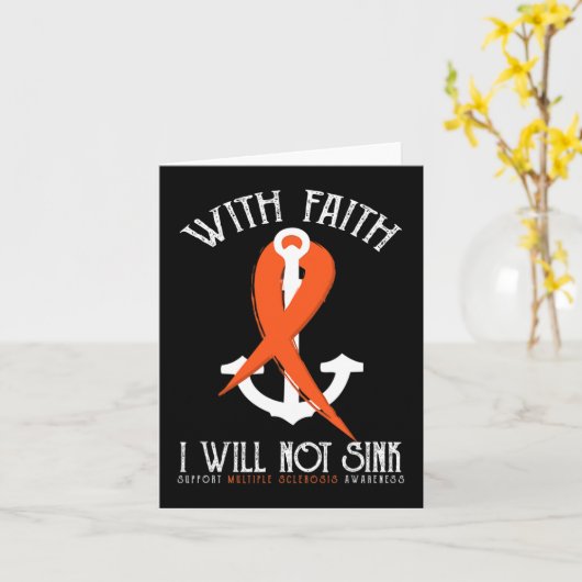 硬化症認識度 – 信仰と私はTeeをシンクしない カード (黄色い花)