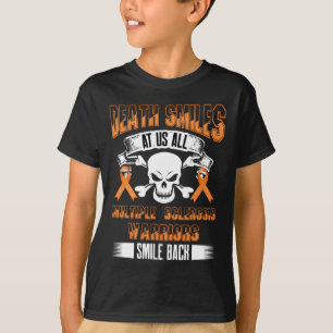 硬化症認識度Msサバイバースマイル戦士 Tシャツ