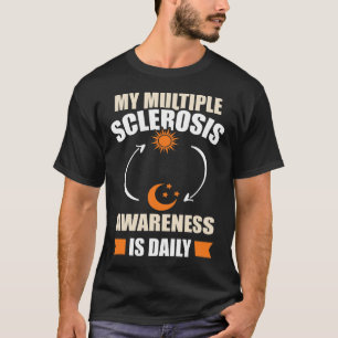 硬化症認識度Ms Surviver Daily Warrior Tシャツ