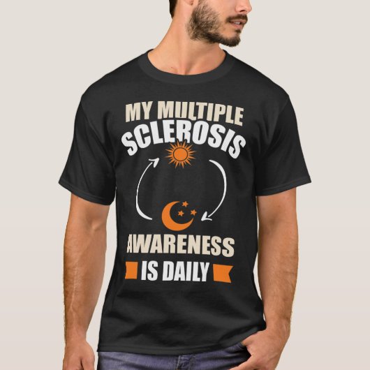 硬化症認識度Ms Surviver Daily Warrior Tシャツ (正面)