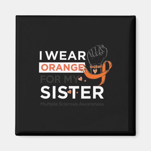 硬化認識度I衣服オレンジ マグネット (正面)