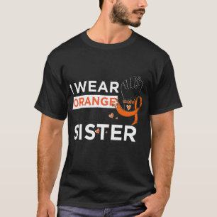 硬化認識度I衣服オレンジ Tシャツ