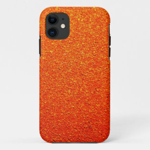 硬素朴い壁のオレンジ王室の色 iPhone 11 ケース