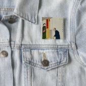 硬貨のために頼んでいる立派な人 缶バッジ (インサイチュ)