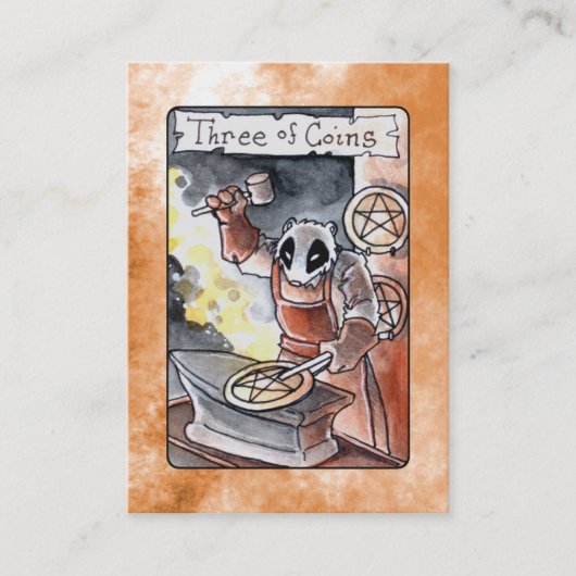 硬貨のタロットの名刺の3 名刺 (正面)