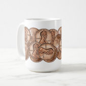 硬貨のペニーのマグ コーヒーマグカップ (正面左)