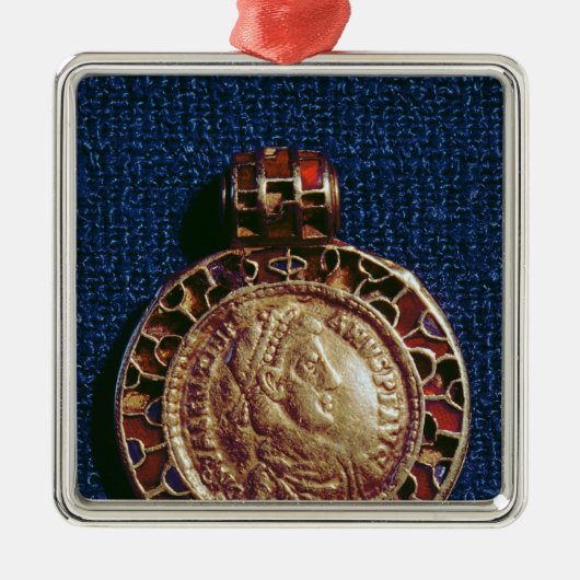 硬貨の形の金ゴールドのペンダント メタルオーナメント (正面)