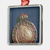 硬貨の形の金ゴールドのペンダント メタルオーナメント (左)