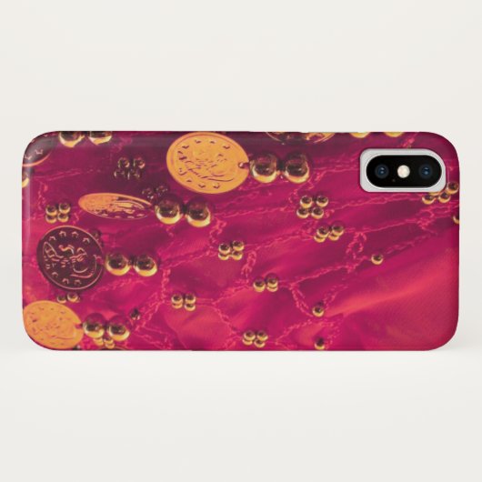 硬貨のiphone Xのベリーダンスの情報通のスカーフ Case-Mate iPhoneケース (裏面(横))