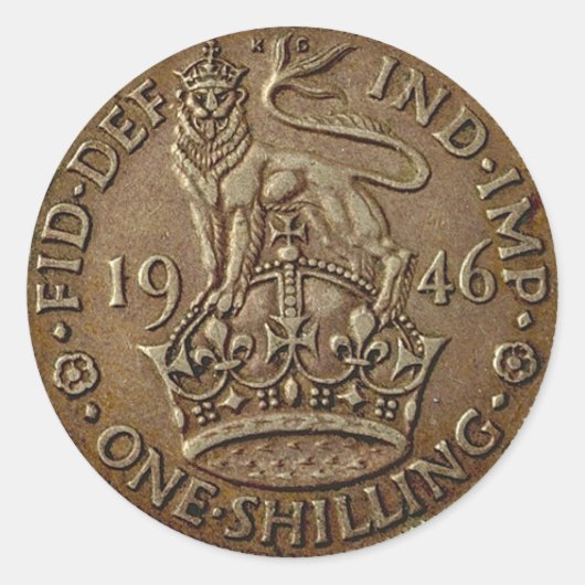 硬貨1 ラウンドシール (正面)