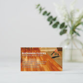 硬質木材の床とタイル | 元請負人 名刺 (スタンド正面)