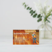 硬質木材の床 | タイル | 元請負人 名刺 (スタンド正面)