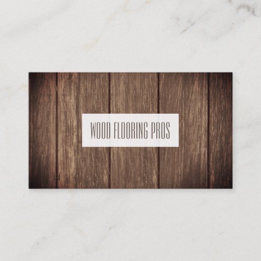 硬質木材の床 |建築大工 名刺 (正面)