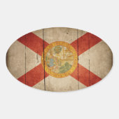 硬質木材フロリダ州旗 楕円形シール (正面)