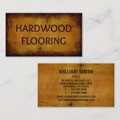硬質木材フローリングアンティーク木材ビジネスカード 名刺 (正面/裏面)