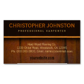 硬質木材フローリングフェイク木製名刺マグネット マグネット名刺 (正面)