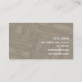 硬質木材フローリング木工品パターンデザイン 名刺 (裏面)