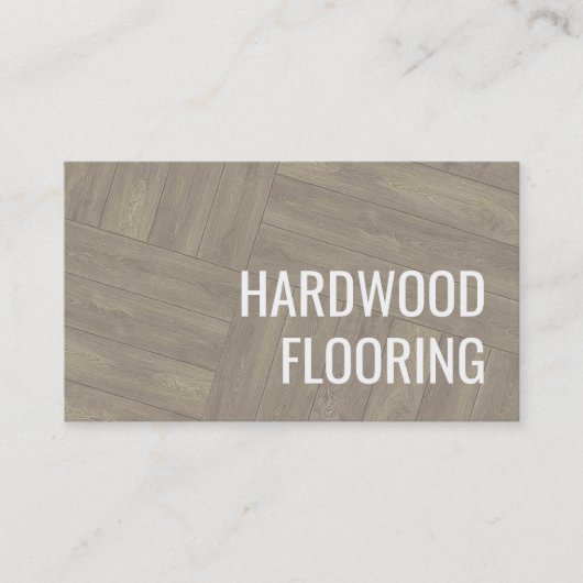 硬質木材フローリング木工品パターンデザイン 名刺 (正面)