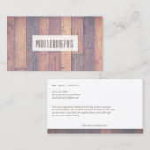 硬質木材フローリング | 大工 名刺 (正面/裏面)