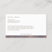 硬質木材フローリング | 大工 名刺 (裏面)