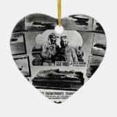 硬鱗魚類ガーパイク属の木製のヴィンテージの高速モーターボートの競争の失敗アメリカ大陸 セラミックオーナメント (正面)