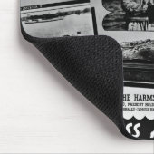 硬鱗魚類ガーパイク属の木製のヴィンテージの高速モーターボートの競争の失敗アメリカ大陸 マウスパッド (コーナー)