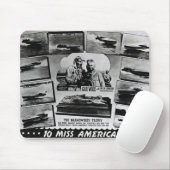 硬鱗魚類ガーパイク属の木製のヴィンテージの高速モーターボートの競争の失敗アメリカ大陸 マウスパッド (マウス)