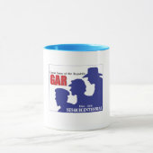 硬鱗魚類ガーパイク属のSesquicentennialのマグ-内戦の退役軍人 マグカップ (中央)