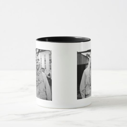 硬鱗魚類ガーパイク属木およびOrlinジョンソン- "サインされるヴィンテージ" マグカップ (中央)