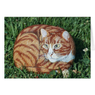"碧玉"猫の石カード