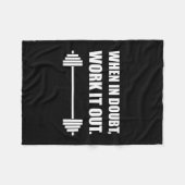 確かでない時はそれをトレーニング働かせて下さい フリースブランケット (正面(横))