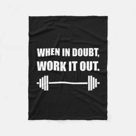 確かでない時はそれをトレーニング働かせて下さい フリースブランケット (正面)