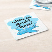 確かでない時は旅行 スクエアペーパーコースター (アングル)