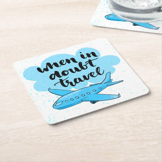 確かでない時は旅行 スクエアペーパーコースター (アングル)