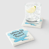 確かでない時は旅行 ストーンコースター (横)