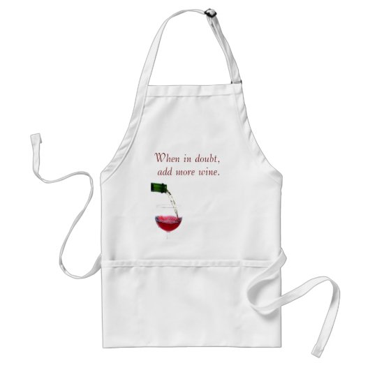 確かでない時は、より多くのワインを加えて下さい スタンダードエプロン (正面)