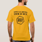 確かでない時は、タコメーターそれ。 (黒か金ゴールド) Tシャツ (裏面)