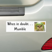 確かでない時は… バンパーステッカー (車上)