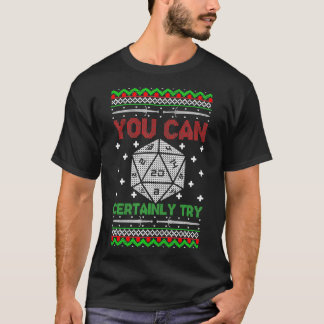 確かにクリスマスD20醜いゲーマーSweを試すことができる Tシャツ