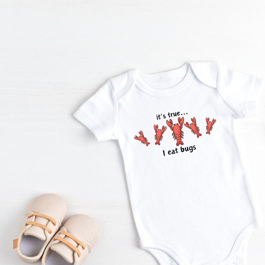 確かに私はバグ食べだ ベビーボディスーツ